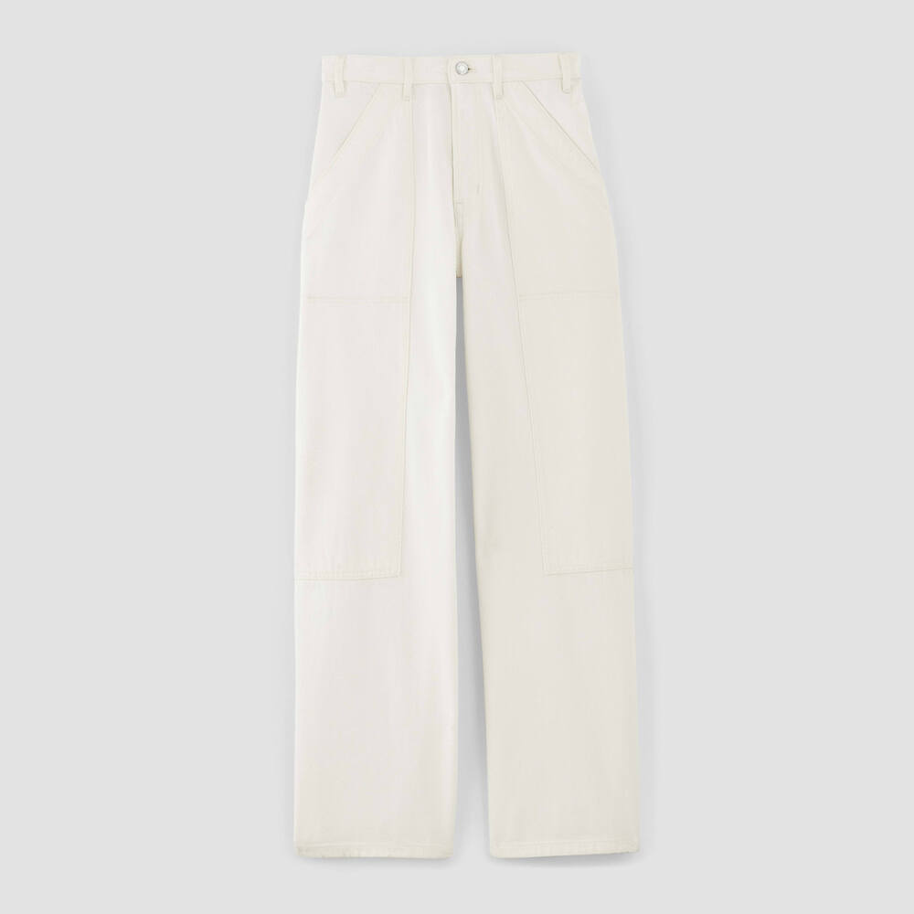 Everlane Women's Carpenter Jean in Bone White, Size 24